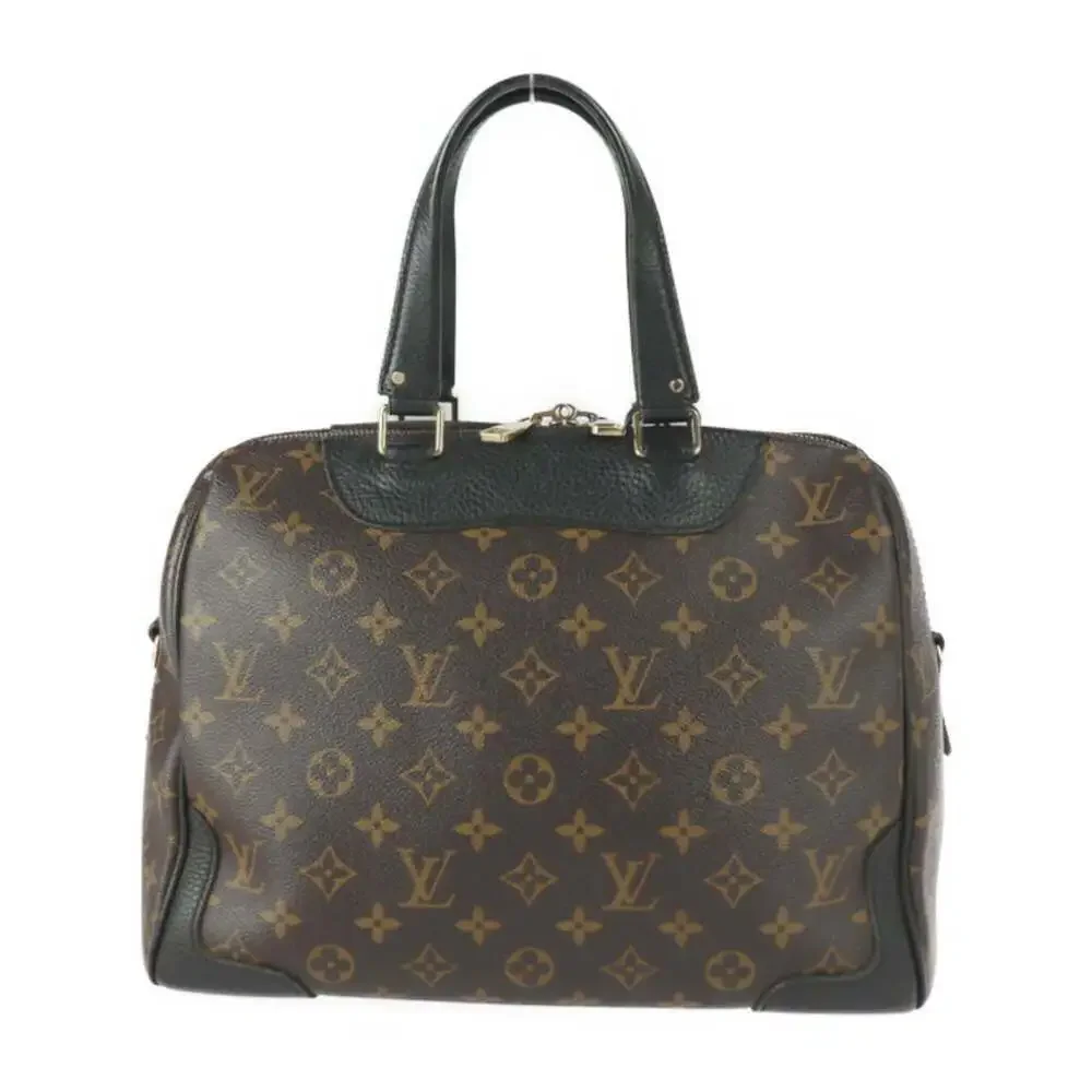 LOUIS VUITTON Black Monogram Leather Shoulder Bag